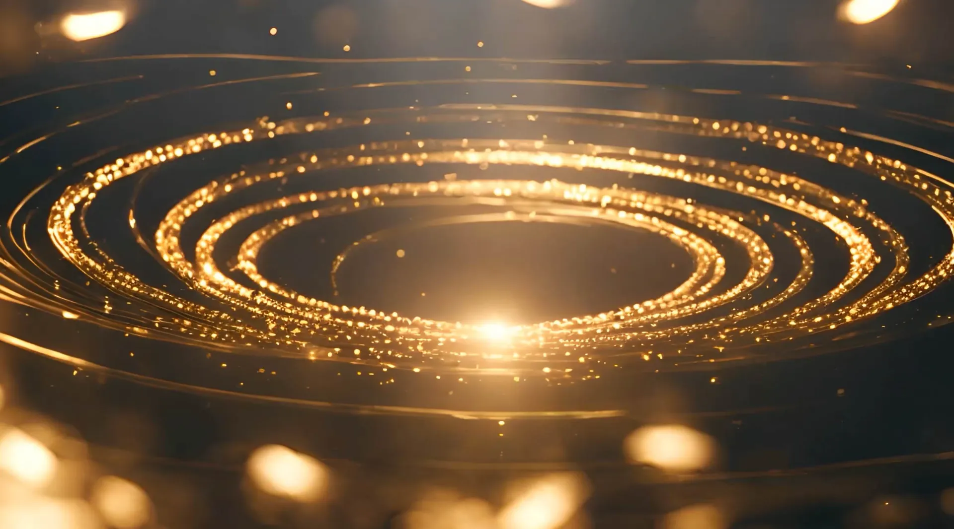 Golden Radiance Swirls Elegant Loop